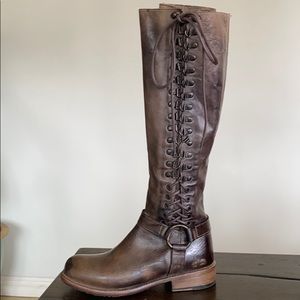 Bed Stu  Burnley knee high corset boots